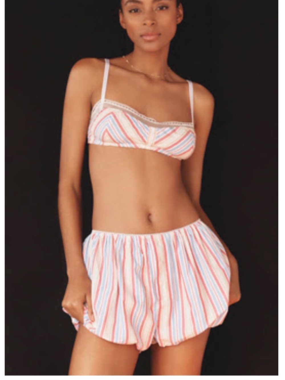 By Anthropologie Bubble Hem Cotton Boxer Short